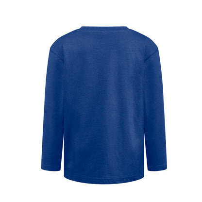 THC BUCHAREST KIDS promotional kids' garment in royal blue (detail view) with custom logo branding