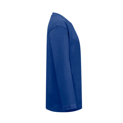 THC BUCHAREST KIDS promotional kids' garment in royal blue (detail view) with custom logo branding
