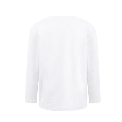 THC BUCHAREST KIDS WH promotional kids' garment in white (detail view) with custom logo branding