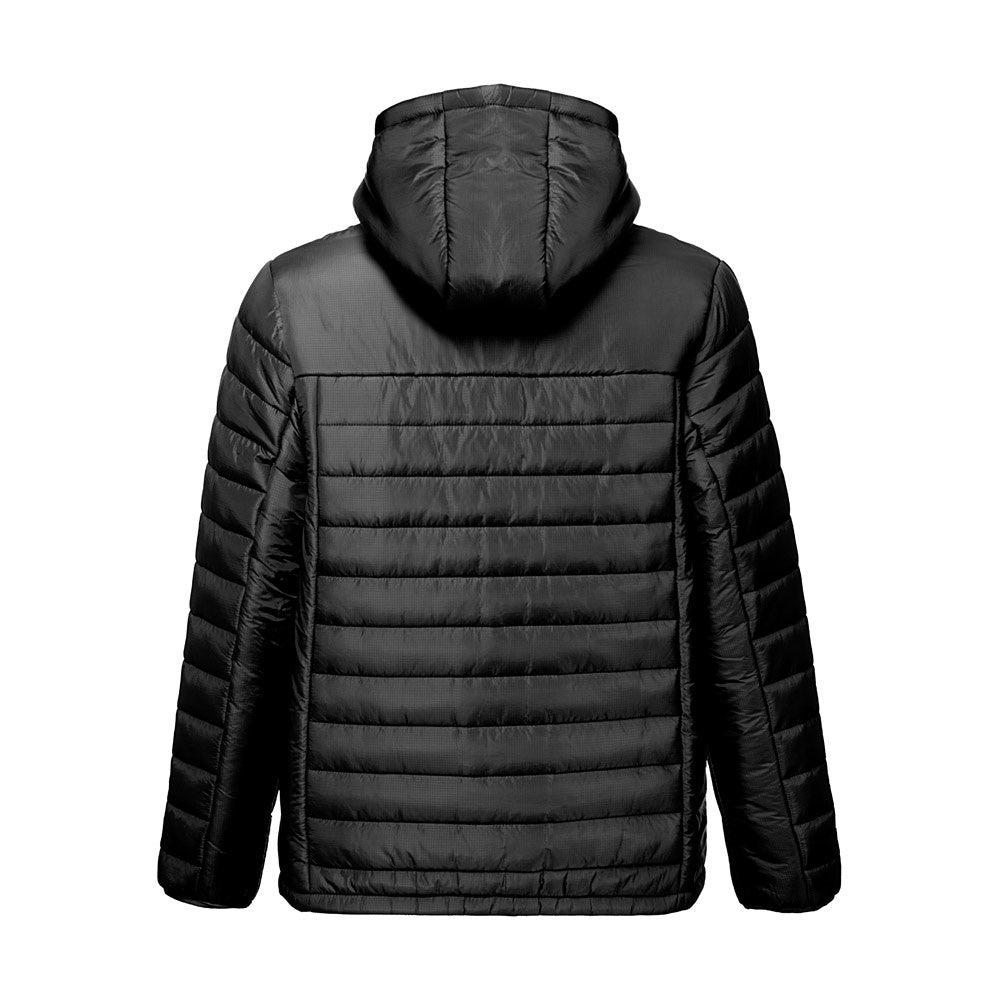 THC SHIELD promotional jacket in black (detail view) with custom logo branding