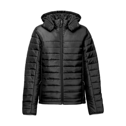 THC SHIELD WOMEN promotional jacket in black with custom logo branding