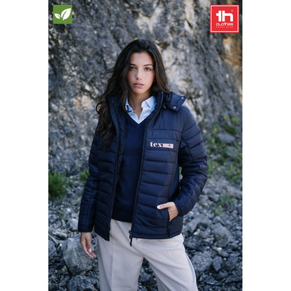 THC SHIELD WOMEN promotional jacket (complete set view) with custom logo branding
