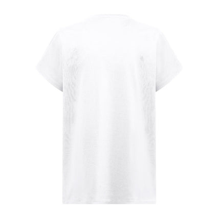 THC SOFIA REGULAR WH promotional t-shirt in white (detail view) with custom logo branding