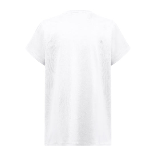 THC SOFIA REGULAR WH promotional t-shirt in white (detail view) with custom logo branding