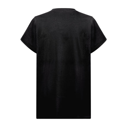 THC SOFIA REGULAR promotional t-shirt in black (detail view) with custom logo branding