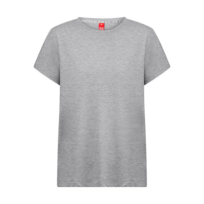 THC SOFIA REGULAR promotional t-shirt in heather light grey with custom logo branding