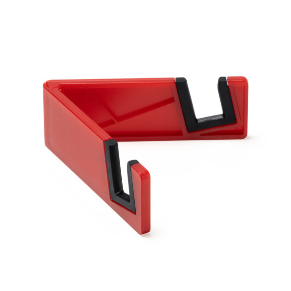Stamina KUNIR Foldable mobile phone stand in white - promotional merchandise printed with your company logo