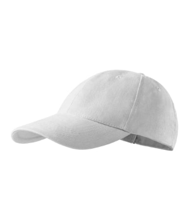 MALFINI 6P Unisex cap in white - promotional clothing printed with your company logo