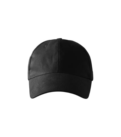 MALFINI 6P Unisex cap in black - promotional clothing printed with your company logo