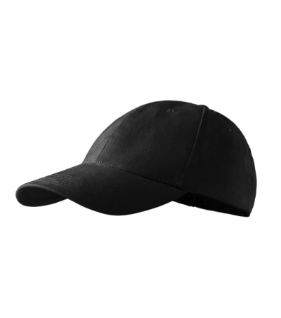 MALFINI 6P Unisex cap in black - promotional clothing printed with your company logo
