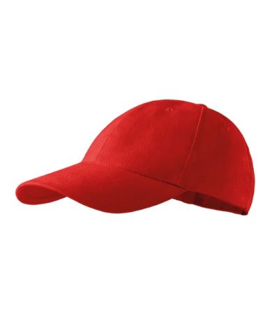 MALFINI 6P Unisex cap in red - promotional clothing printed with your company logo