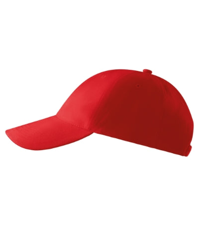 MALFINI 6P Unisex cap in red - promotional clothing printed with your company logo