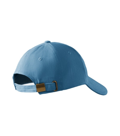 MALFINI 6P Unisex cap in azure blue - promotional clothing printed with your company logo