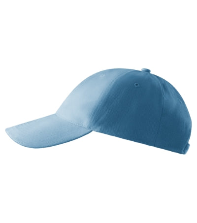 MALFINI 6P Unisex cap in azure blue - promotional clothing printed with your company logo