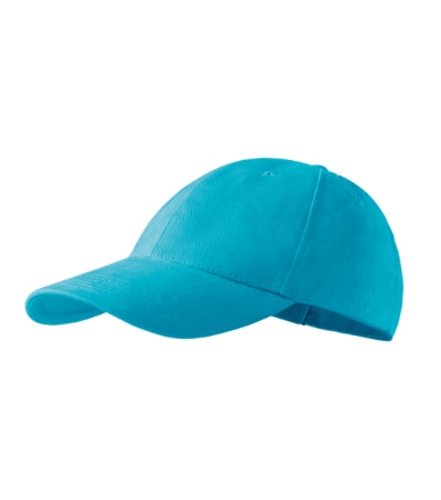 MALFINI 6P Unisex cap in blue atoll - promotional clothing printed with your company logo