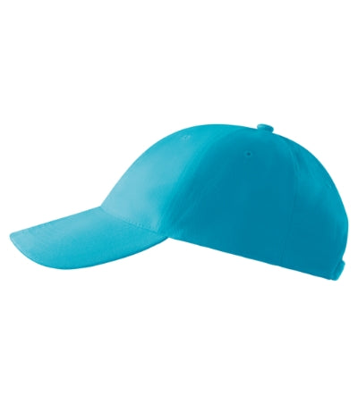 MALFINI 6P Unisex cap in blue atoll - promotional clothing printed with your company logo
