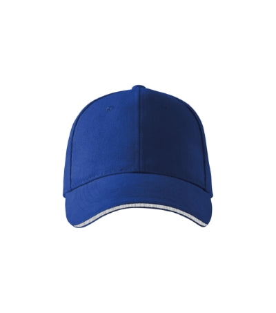 MALFINI SANDWICH 6P Unisex cap in royal blue - promotional clothing printed with your company logo