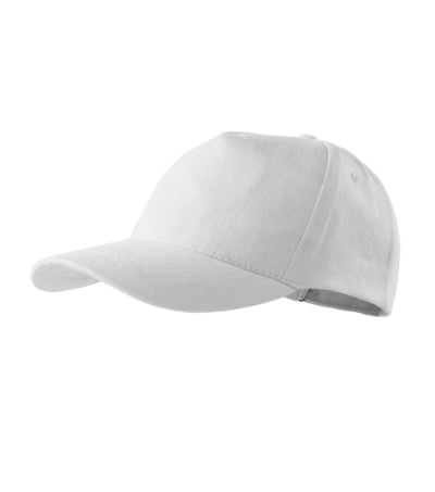 MALFINI 5P Unisex cap in white - promotional clothing printed with your company logo