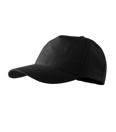 MALFINI 5P Unisex cap in black - promotional clothing printed with your company logo