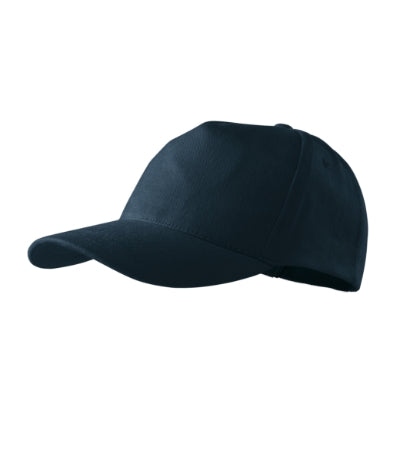 MALFINI 5P Unisex cap in navy blue - promotional clothing printed with your company logo