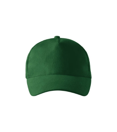 MALFINI 5P Unisex cap in bottle green - promotional clothing printed with your company logo