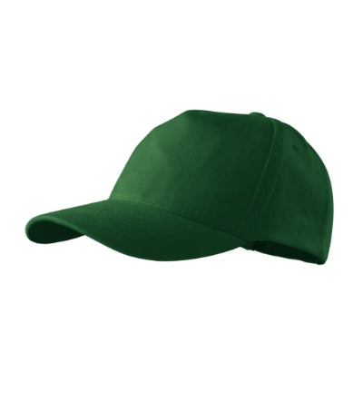 MALFINI 5P Unisex cap in bottle green - promotional clothing printed with your company logo