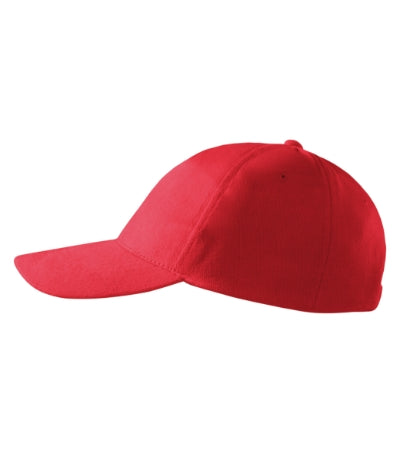 MALFINI 5P Unisex cap in red - promotional clothing printed with your company logo