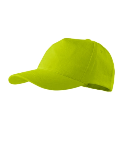 MALFINI 5P Unisex cap in lime punch - promotional clothing printed with your company logo