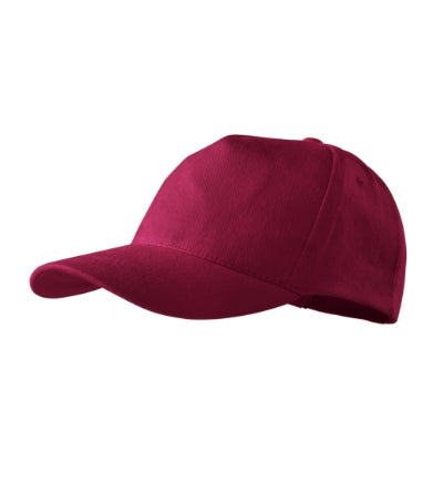 MALFINI 5P Unisex cap in garnet - promotional clothing printed with your company logo