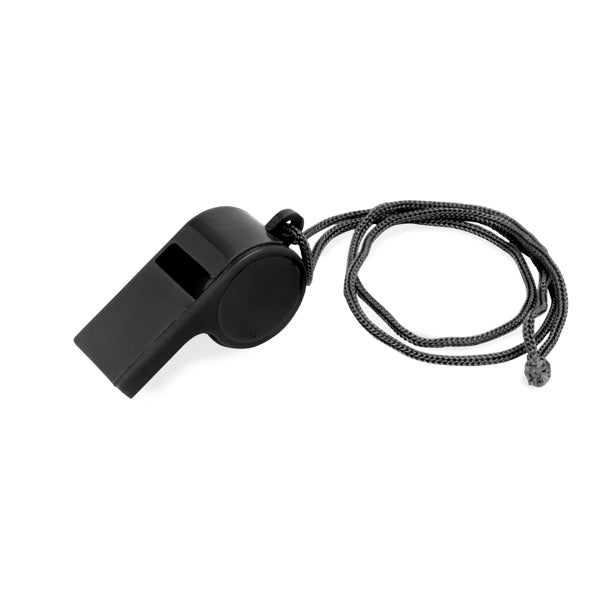 Stamina CARNIVAL Plastic whistle in black - promotional merchandise printed with your company logo
