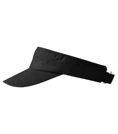 MALFINI SUNVISOR Unisex sun visor in black - promotional clothing printed with your company logo
