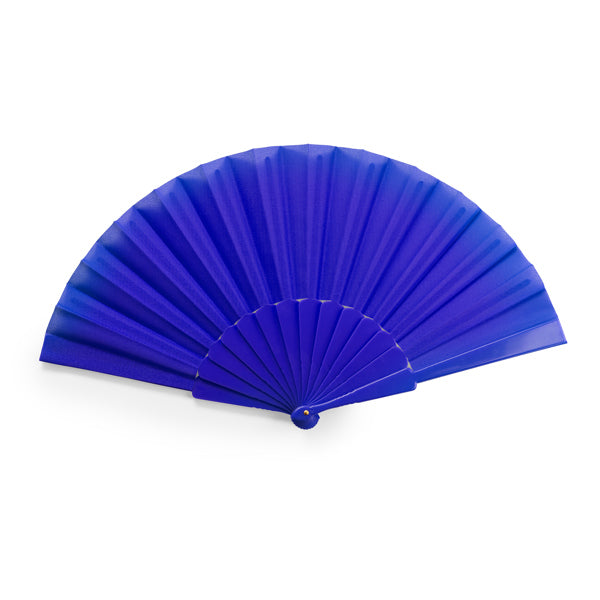 Stamina ALBERO Hand fan with plastic ribs in royal blue - promotional merchandise printed with your company logo