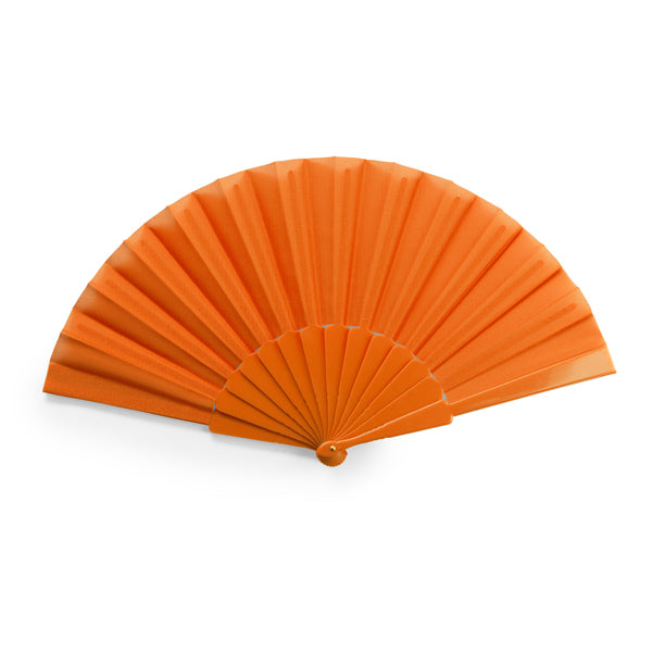 Stamina ALBERO Hand fan with plastic ribs in orange - promotional merchandise printed with your company logo