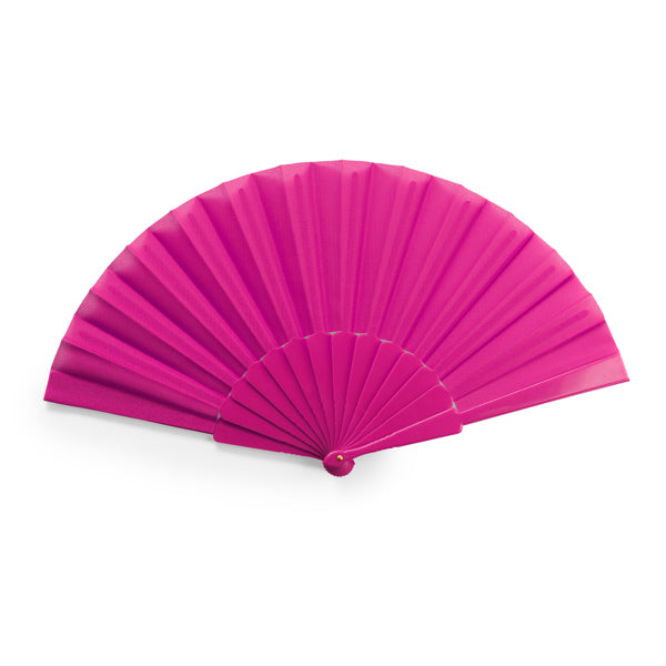Stamina ALBERO Hand fan with plastic ribs in fuchsia - promotional merchandise printed with your company logo