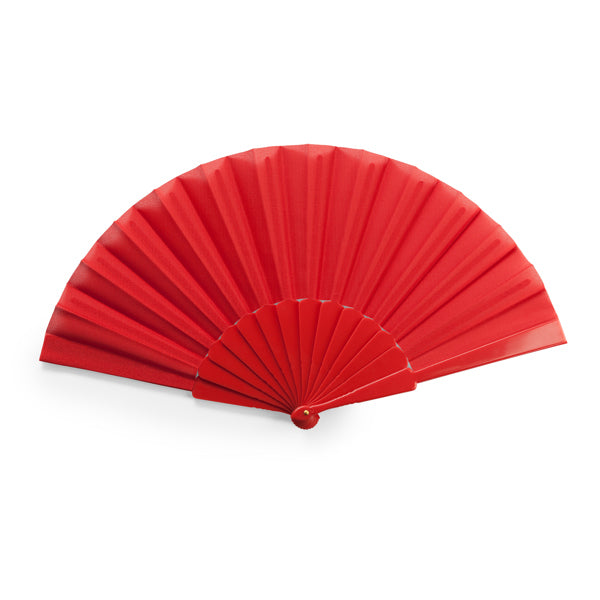 Stamina ALBERO Hand fan with plastic ribs in red - promotional merchandise printed with your company logo