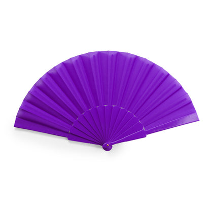 Stamina ALBERO Hand fan with plastic ribs in purple - promotional merchandise printed with your company logo