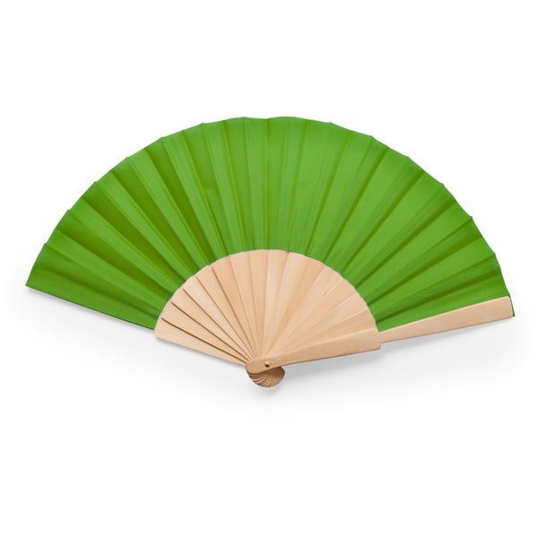 Stamina CALESA Hand fan with wooden ribs in oasis green - promotional merchandise printed with your company logo