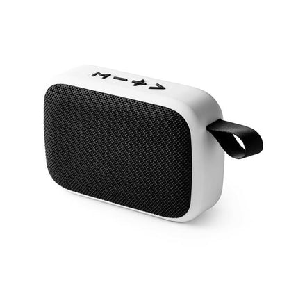 Stamina ARMIN Two-tone wireless Bluetooth speaker in white - promotional merchandise printed with your company logo