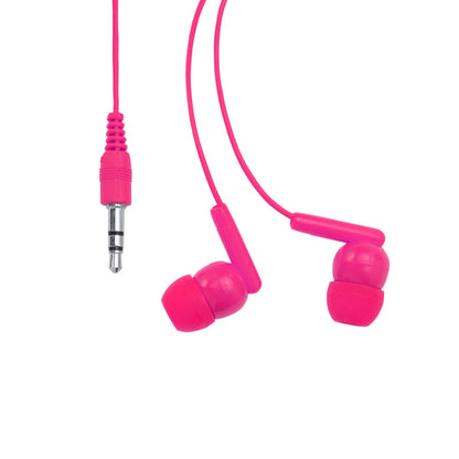 Stamina PUNK A transparent PVC headset in fuchsia - promotional merchandise printed with your company logo