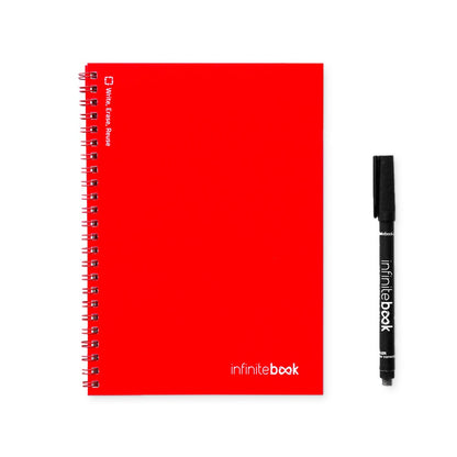 INFINITEBOOK PLAIN A5 promotional notebook in red with custom logo branding
