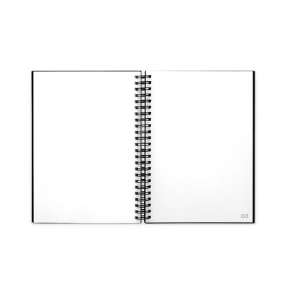 STARTER KIT INFINITE PLANNER A5 promotional notebook in black (detail view) with custom logo branding