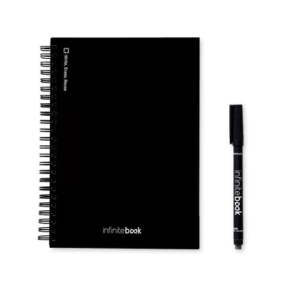 STARTER KIT INFINITEBOOK A5 promotional notebook in black with custom logo branding