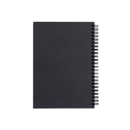 STARTER KIT INFINITEBOOK A5 PLANNER TEXTURE promotional notebook in black (detail view) with custom logo branding