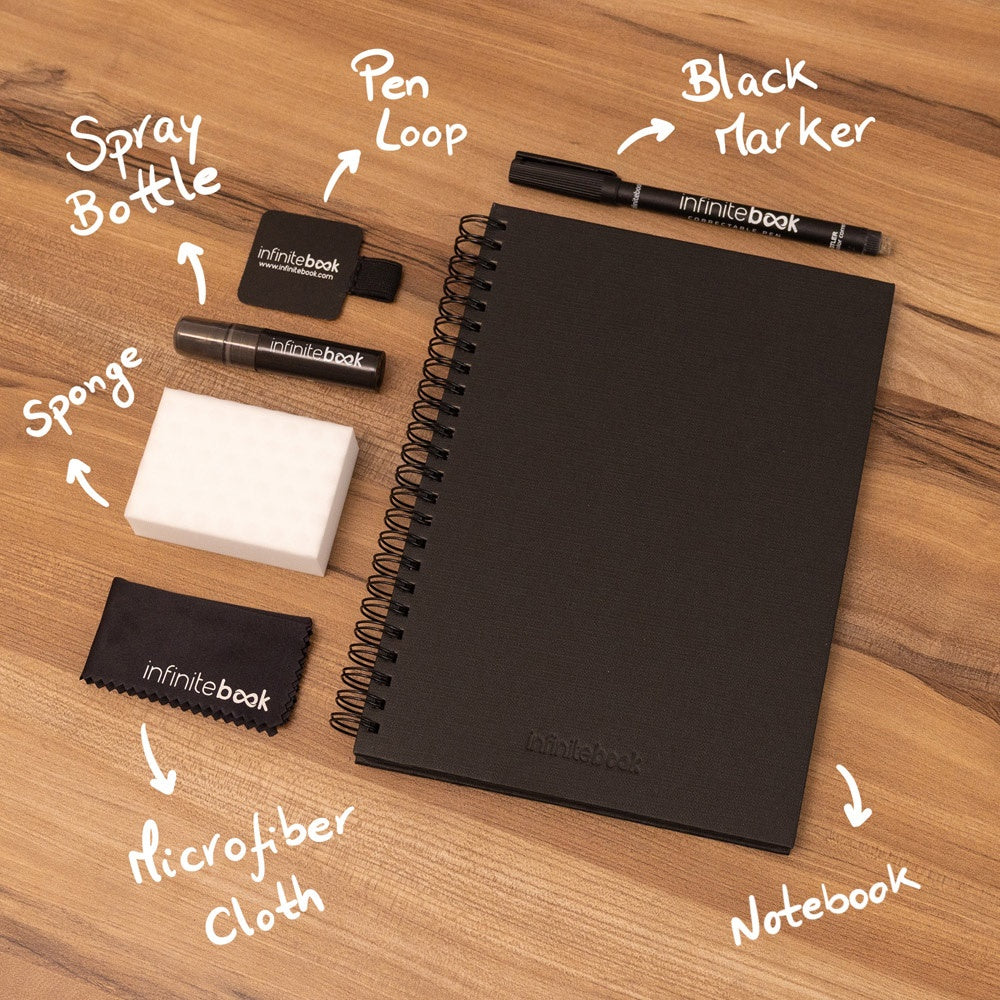 STARTER KIT INFINITEBOOK A5 PLANNER TEXTURE promotional notebook with custom logo branding