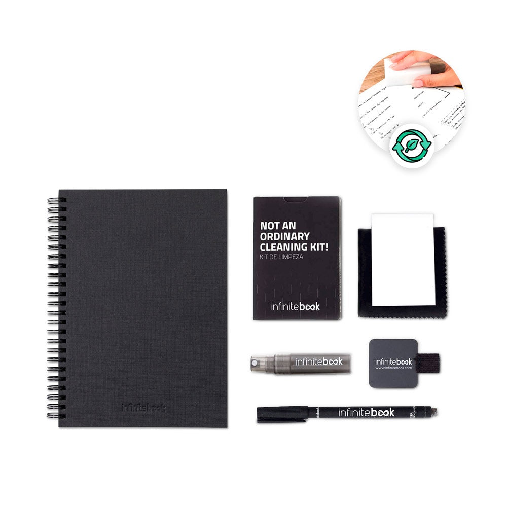 STARTER KIT INFINITEBOOK A5 PLANNER TEXTURE promotional notebook (complete set view) with custom logo branding