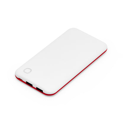 Stamina ROBBIE ABS power bank 10000 mAh in white/white - promotional merchandise printed with your company logo