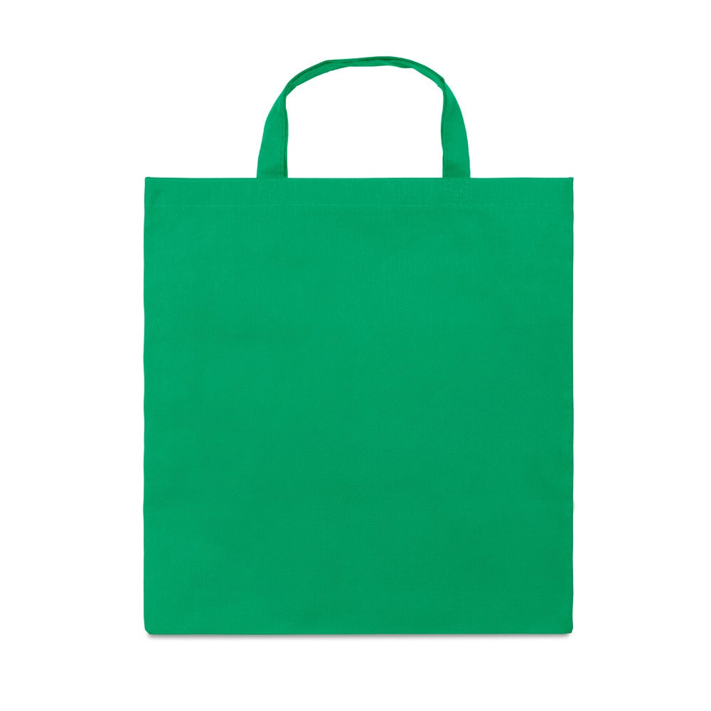 Non-woven bag (80 g/m²) promotional tote bag in green with custom logo branding
