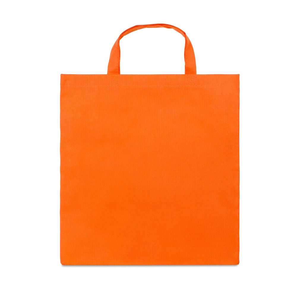 Non-woven bag (80 g/m²) promotional tote bag in orange with custom logo branding