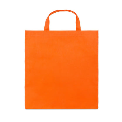 Non-woven bag (80 g/m²) promotional tote bag in orange with custom logo branding