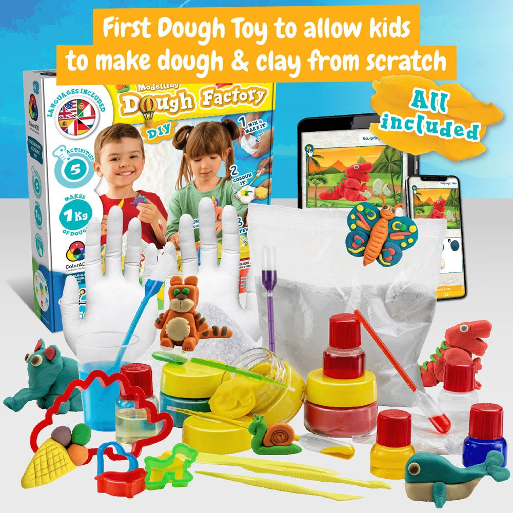 Modeling Dough Factory Kit I promotional game in assorted (detail view) with custom logo branding